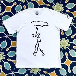 SPRZ New York Jason Polan Man On Hudson Street T-shirt Unisex Size Medium